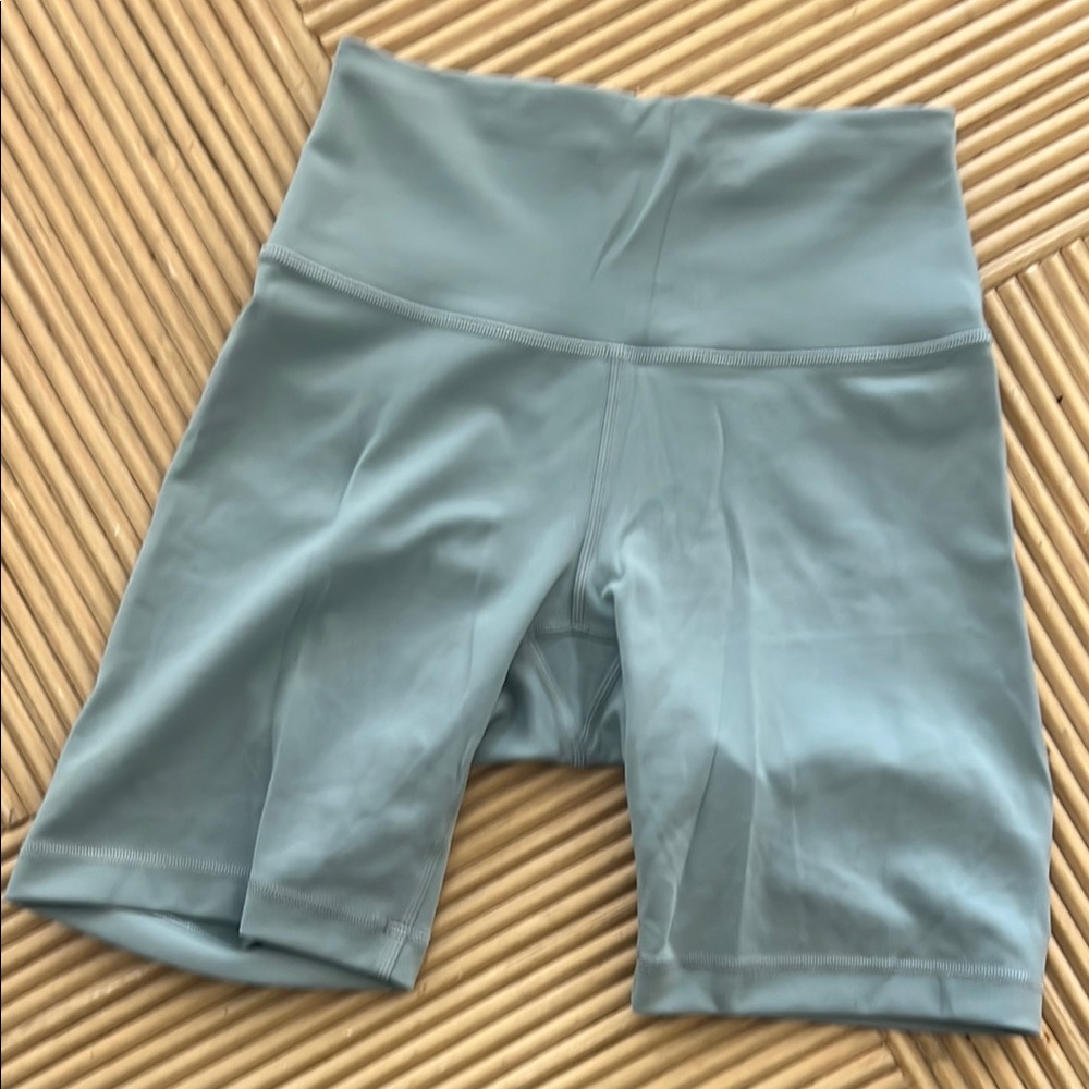 Lululemon Athletica Blue Bike Shorts High-Waisted Stretch